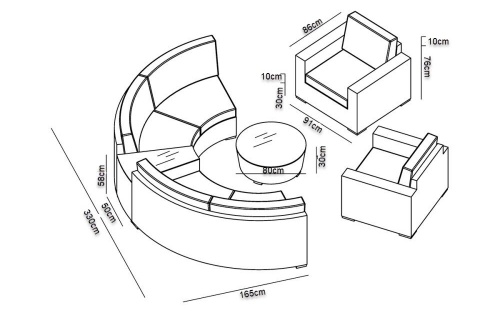Sofa mây nhựa QD-730