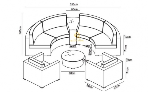 Sofa mây nhựa QD-731