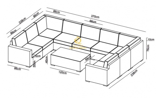 Sofa mây nhựa QD-735