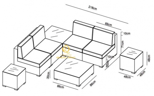 Sofa mây nhựa QD-737