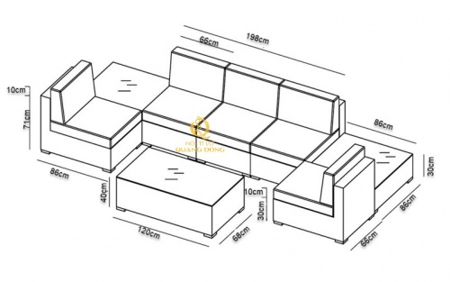 Sofa mây nhựa QD-738