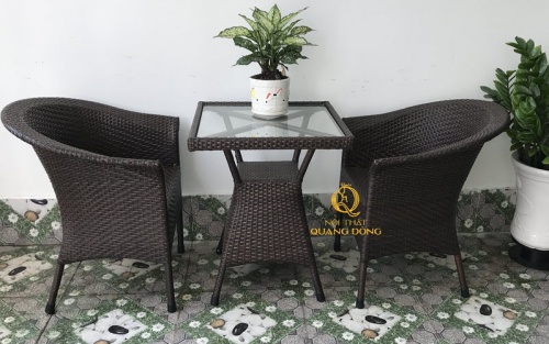 Bộ bàn 2 ghế dùng cho ban công ngoài trời