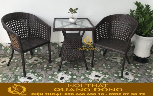Ghế giả mây dùng cho ban công