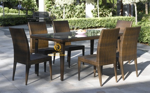 bàn ghế giả mây QD-2036