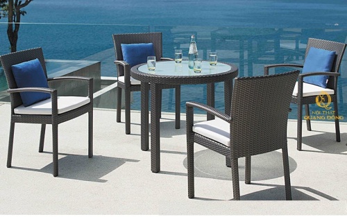 bàn ghế giả mây QD - 2040