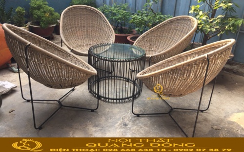 Mẫu ghế giả mây QD-2045 không dùng nệm lót