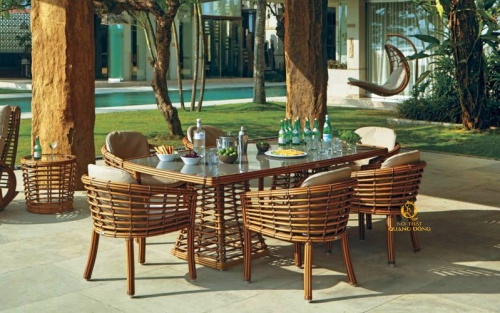 Bàn ghế giả mây QD-2050