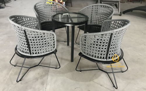 bàn ghế giả mây QD-2055
