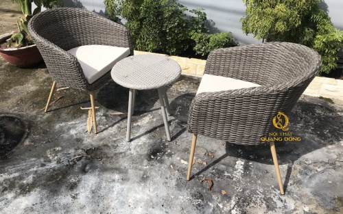 Bàn ghế giả mây QD - 2078
