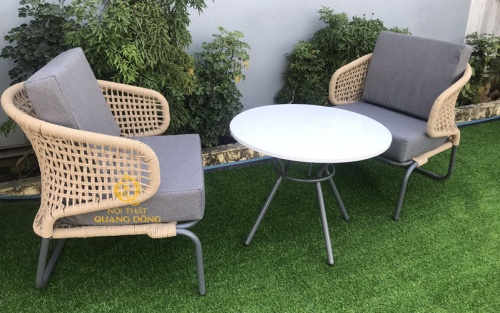 Bàn ghế giả mây QD - 2080
