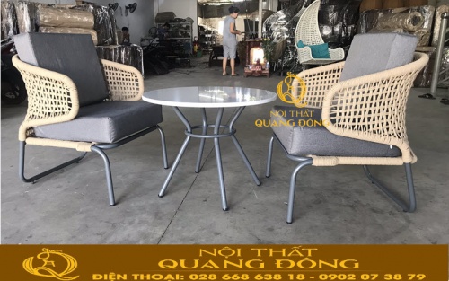 Trình làng mẫu bàn ghế giả mây thiết kế mới tại Nội Thất Quang Đông