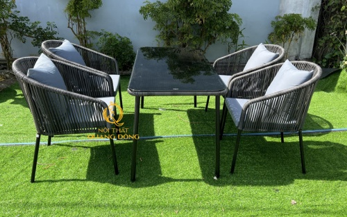 Bàn ghế giả mây QD - 2087