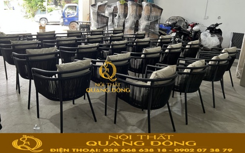 Những chiếc ghế giả mây QD-2088 màu đen