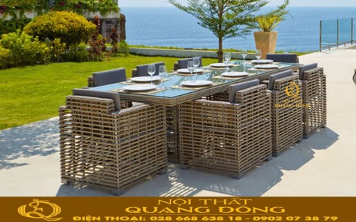 Bàn ghế giả mây QD-2089