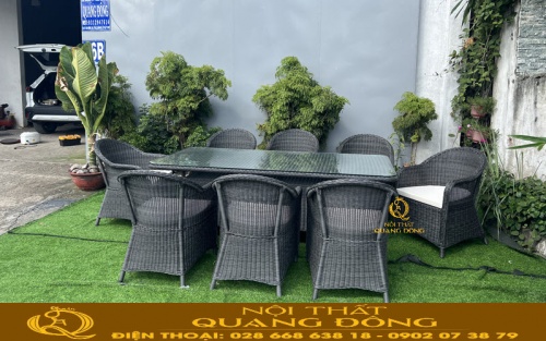 Bàn ghế giả mây QD-2091