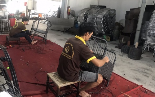 Bàn ghế giả mây QD-2091