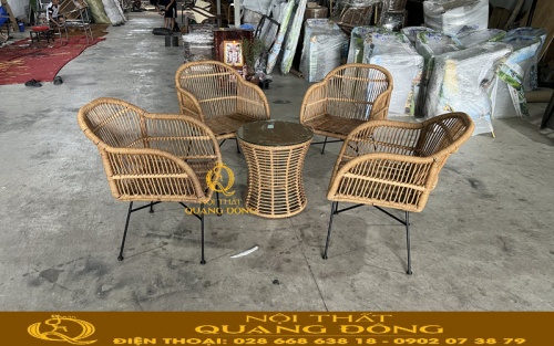 Bàn ghế giả mây QD-2098