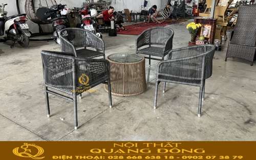 Bàn ghế giả mây QD-2099
