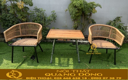 Bàn ghế giả mây QD-2101