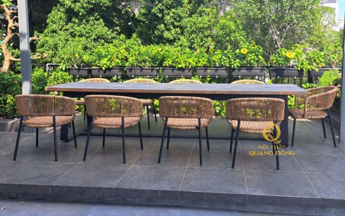 Bàn ghế giả mây QD-2103
