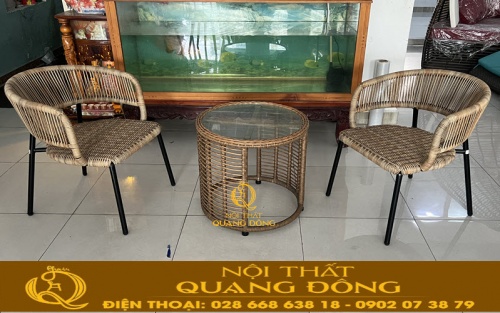 Bộ bàn 2 ghế giả mây QD-2103 