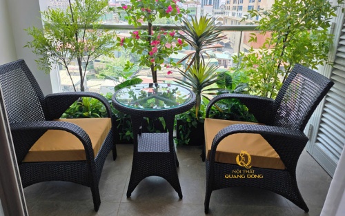 Bàn ghế giả mây QD-2108