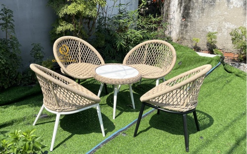 Bàn ghế giả mây QD-2109