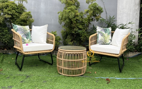 Bàn ghế giả mây QD-2119