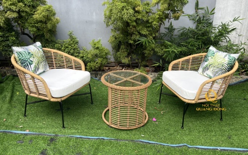 Bàn ghế giả mây QD-2120