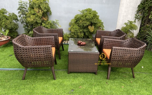 Bàn ghế giả mây QD - 268