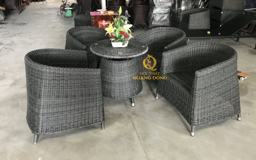 bàn ghế giả mây QD-269