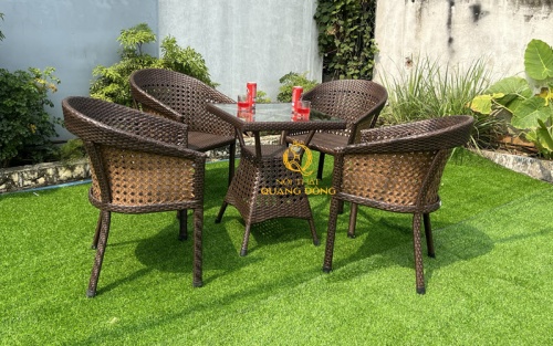 Bàn ghế giả mây QD - 274