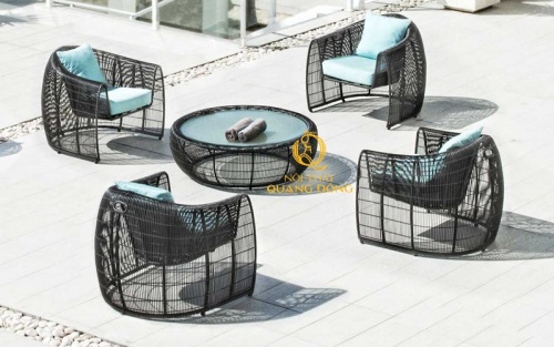 bàn ghế giả mây QD-275