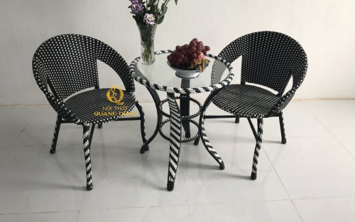 bàn ghế giả mây QD - 285s
