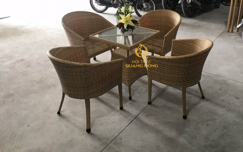Bàn ghế giả mây QD - 311