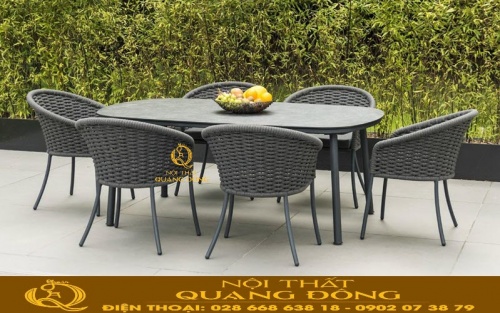 bàn ghế giả mây cao cấp QD-312