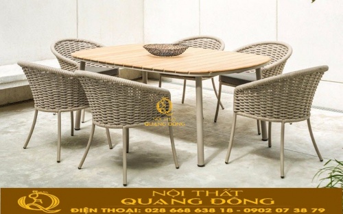 Ghế giả mây đan sợi dây dù polyester