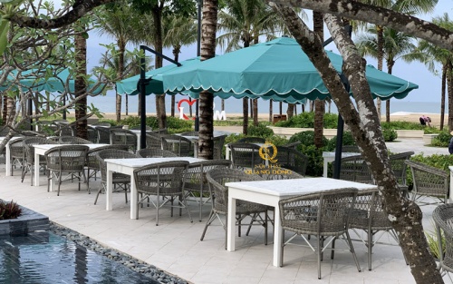 Mẫu bàn ghế giả mây QD-317 tại The Hamptons Plaza Hồ Tràm