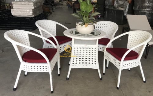 bàn ghế giả mây QD - 325