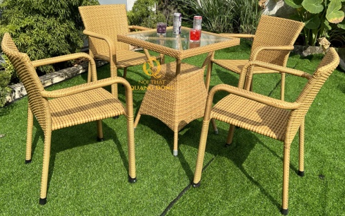 Mẫu ghế giả mây dùng cho sân vườn QD-326