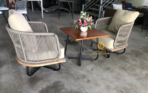 Bàn ghế giả mây QD - 339