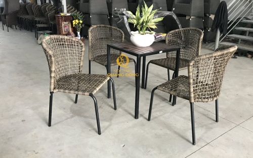 Bàn ghế giả mây QD - 340