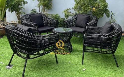 Bàn ghế giả mây QD - 342