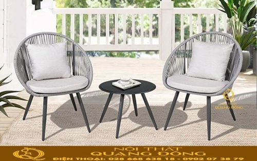 Bàn ghế giả mây QD-345