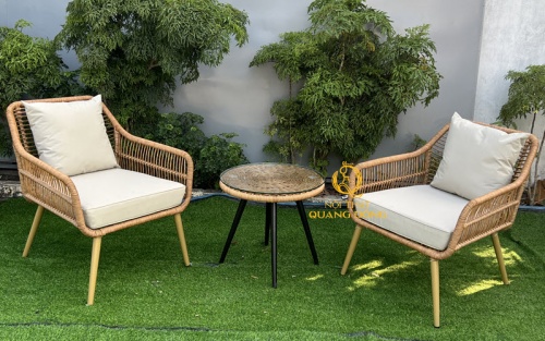 bàn ghế giả mây QD - 353