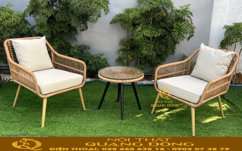bàn ghế giả mây QD - 353