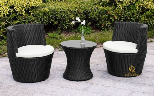 bàn ghế giả mây QD-367