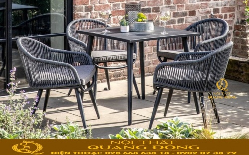 Bàn ghế giả mây QD-373 