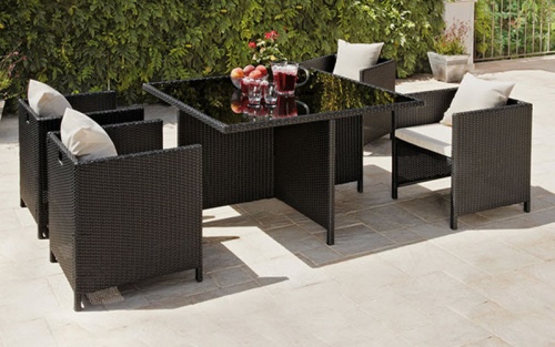 bàn ghế giả mây QD-391