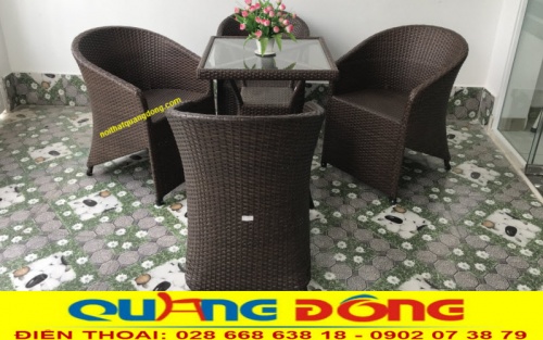 Mẫu ghế giả mây QD-098 chuyên dùng cho quán cafe